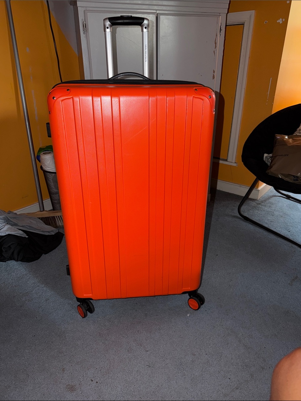 Bright Orange 30” Hard-Shell Spinner Suitcase
